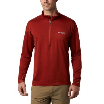 Columbia Irico Knit Half-Zip, Sudaderas Rojos Para Hombre | 174903-ATE